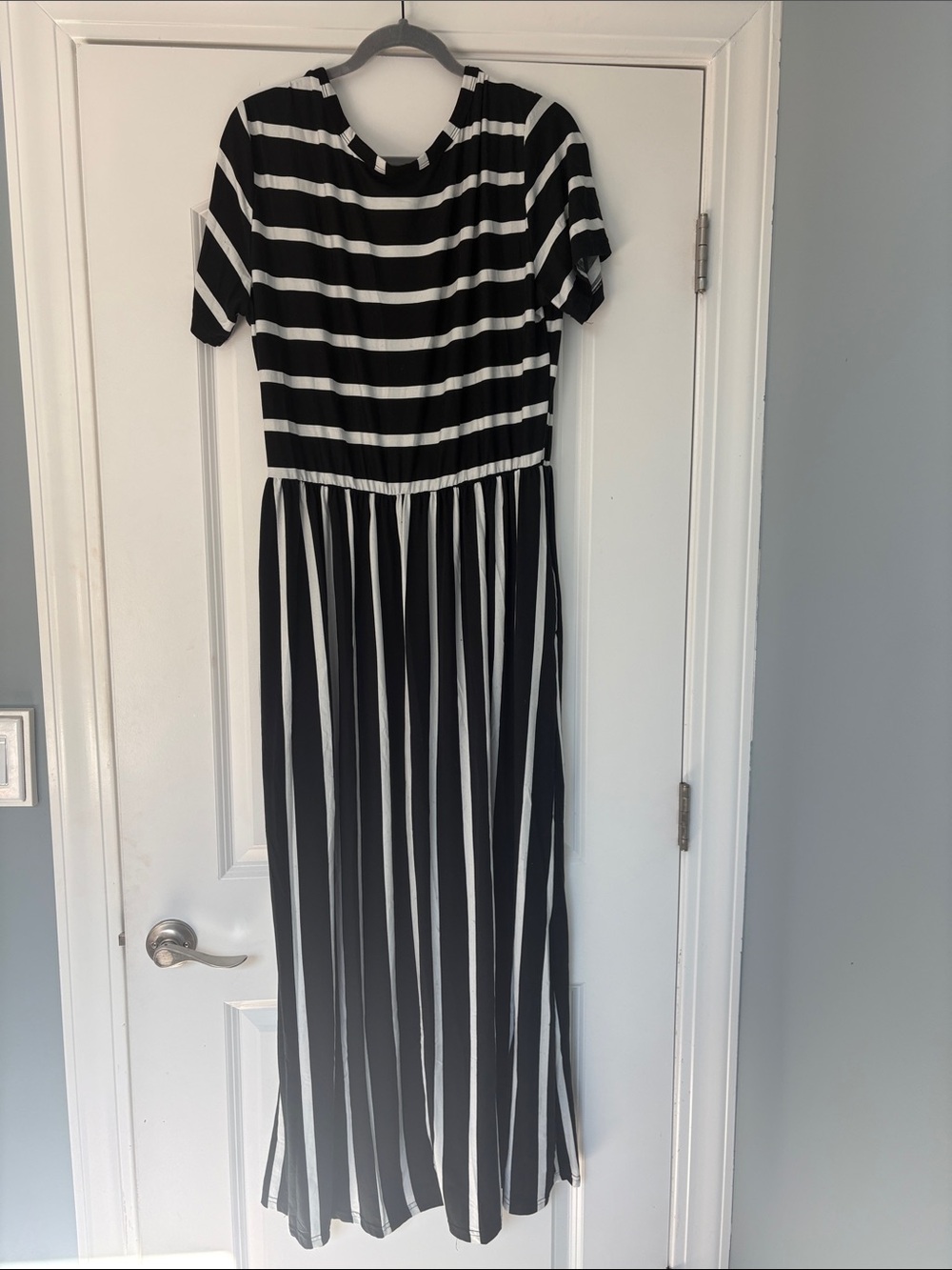 Black & White Striped Maxi Dress - Picture 3 of 3